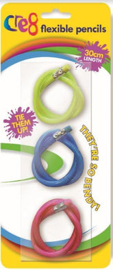 3PK ASSORTED FLEXIBLE PENCILS